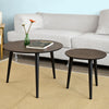 SoBuy FBT40-BR Set de 2, Tables Basses Gigognes Table Café Ronde