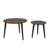 SoBuy FBT40-BR Set de 2, Tables Basses Gigognes Table Café Ronde