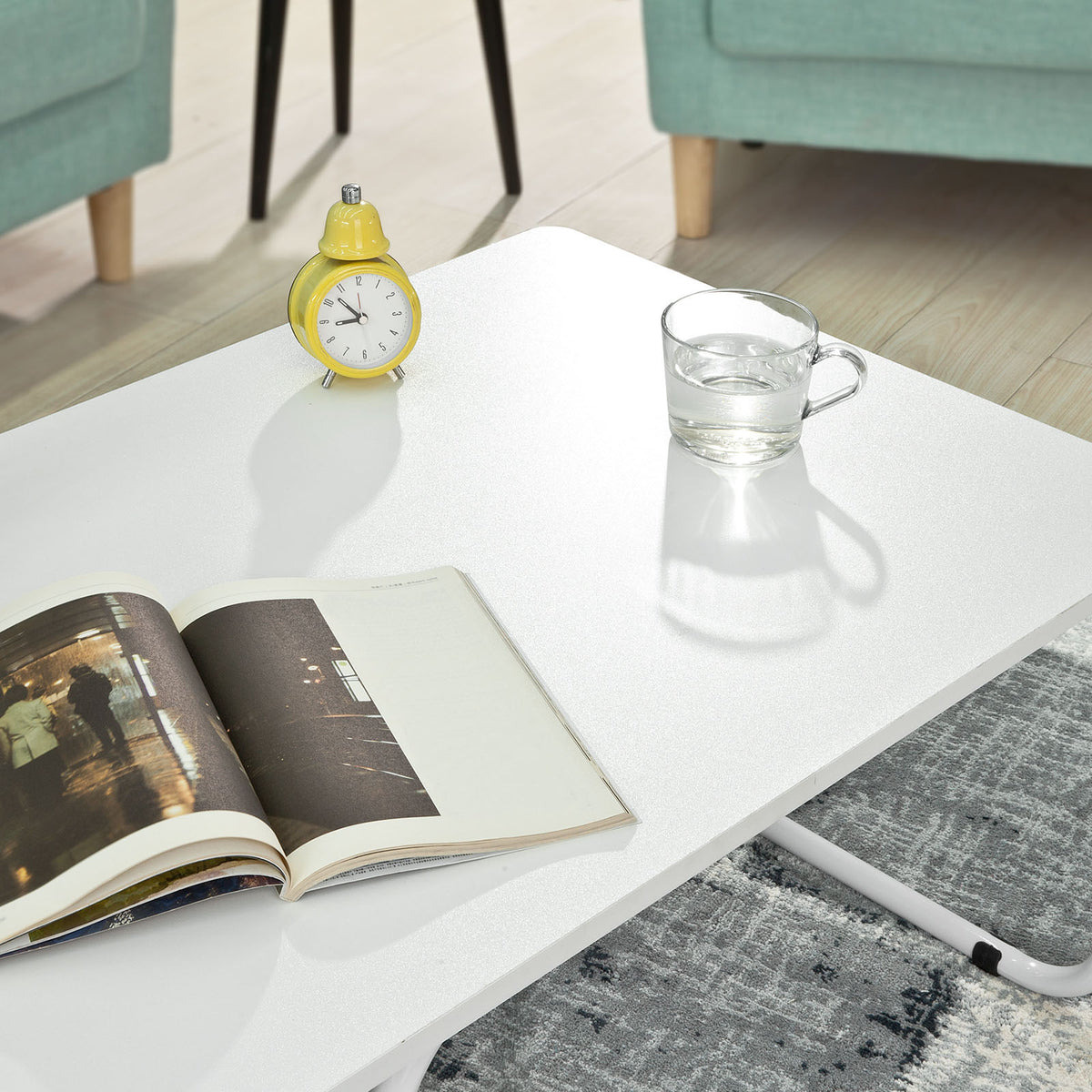 SoBuy FBT41-W Table Basse de Salon avec 1 étagère, Blanc