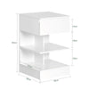 SoBuy FBT49-W Table de Chevet - Table de Nuit avec 1 tiroir et 2 étagères, Table d'appoint pour Chambre à Coucher - Meuble de Rangement Moderne L39 x P39 x H65 cm Blanc