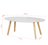 SoBuy FBT61-W Table Basse ovale Table d’appoint Design Moderne Table de Salon en Bois
