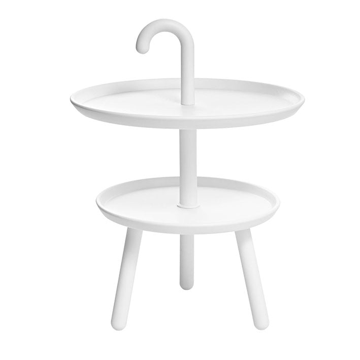 SoBuy FBT71-W Table d’Appoint Design Guéridon Table Basse à 2 Niveaux de Haute Qualité