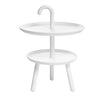 SoBuy FBT71-W Măsuță laterală design, Măsuță auxiliară, Măsuță de cafea cu 2 niveluri, de înaltă calitate