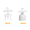 SoBuy FBT72-W Masuță Laterală Design Suport pentru Ghivece Masuță de Cafea de Înaltă Calitate