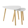 SoBuy Set de 2 mese de masă cu cameră joasă joasă? Solid și MDF Modern White Table FBT74-W