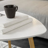 SoBuy Set de 2 mese de masă cu cameră joasă joasă? Solid și MDF Modern White Table FBT74-W