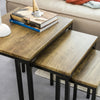 SoBuy FBT84-N Lot de 3 Tables Basses Gigognes, Tables d'appoint Empilables, Style Industriel