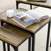 SoBuy FBT84-N Lot de 3 Tables Basses Gigognes, Tables d'appoint Empilables, Style Industriel