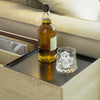 SoBuy FBT88-N Bout de Canapé Table Basse Table de Chevet Coffre avec 3 Compartiments