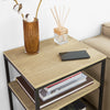 SoBuy FBT94-N Table d'appoint Bout de Canapé Table Basse Table de Chevet à 2 Niveaux Style Industriel