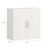 SoBuy FRG231-W Dulap Superior de Baie Suspendat, Dulap de Perete cu Raft Reglabil și Ușă, Raft Compact de Perete pentru Baie, WC sau Bucătărie, Alb 60x30x60 cm