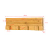 SoBuy FHK11-N Suport de Prosop Montat pe Perete din Bambus cu 3 Bare Rotative la 180° și 4 Cârlige Uscător