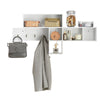SoBuy FHK17-W Portemanteau Étagère murale Meuble d’Entrée Patères Étagère Suspendue Vestiaire