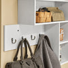 SoBuy FHK17-W Portemanteau Étagère murale Meuble d’Entrée Patères Étagère Suspendue Vestiaire