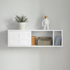 SoBuy FHK18-W Étagère Murale Meuble de Rangement Salon Mural Meuble Cuisine - Meuble d'Entrée - 2 Portes Coulissantes, Rangement Caché - pour Entrée, Cuisine, Salon, Salle de Bain - Blanc 75x20x23 cm