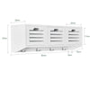SoBuy FHK19-W Suport haine, etajeră de perete, mobilier de hol, cuiere, etajeră suspendată, vestiar cu 3 coșuri și 4 cârlige 80x20x25 cm