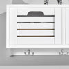 SoBuy FHK19-W Suport haine, etajeră de perete, mobilier de hol, cuiere, etajeră suspendată, vestiar cu 3 coșuri și 4 cârlige 80x20x25 cm