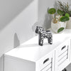 SoBuy FHK19-W Suport haine, etajeră de perete, mobilier de hol, cuiere, etajeră suspendată, vestiar cu 3 coșuri și 4 cârlige 80x20x25 cm