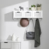SoBuy FHK19-W Suport haine, etajeră de perete, mobilier de hol, cuiere, etajeră suspendată, vestiar cu 3 coșuri și 4 cârlige 80x20x25 cm