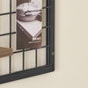 SoBuy FHK20-N Étagère Murale, Porte Manteau, Panneau Mural en Grille, avec Tableau Mémo en Feutre, 1 Tablette et 3 Crochets