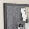 SoBuy FHK20-N Étagère Murale, Porte Manteau, Panneau Mural en Grille, avec Tableau Mémo en Feutre, 1 Tablette et 3 Crochets