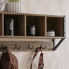 SoBuy FHK25-N Porte Manteau Mural, Étagère de Rangement, Meuble Entrée, Vestiaire