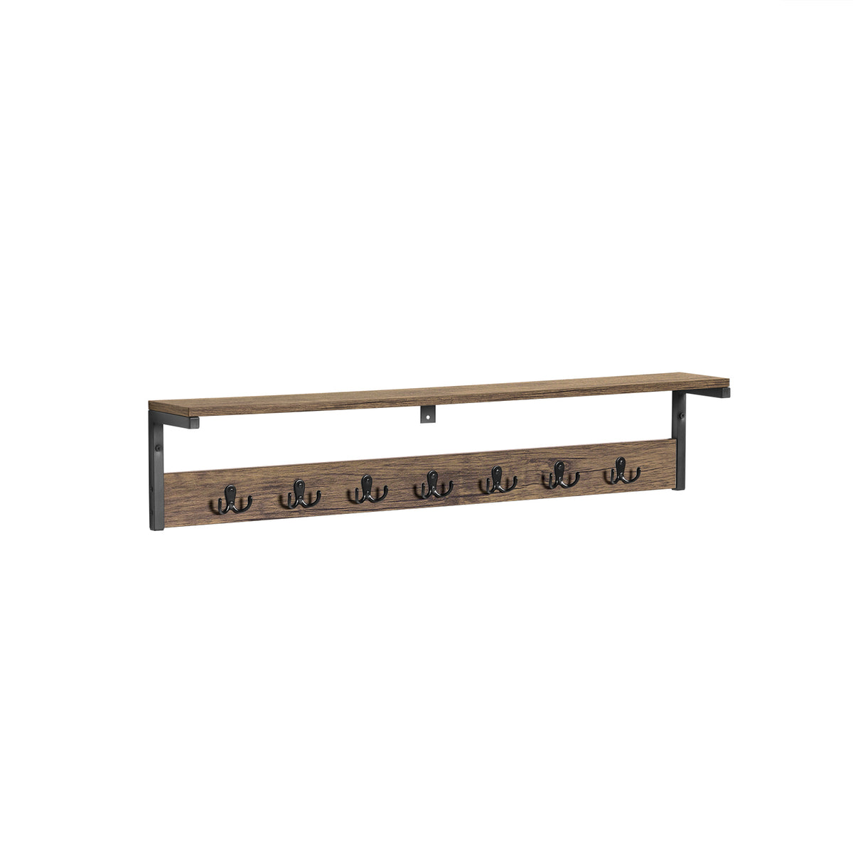 SoBuy FHK27-N Porte Manteau Mural, Étagère de Rangement, Patères Portemanteaux