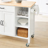 SoBuy Carte de bucătărie Cartenza Bucătărie Bianco Bucătărie cu roți living living Seline FKW103-WW