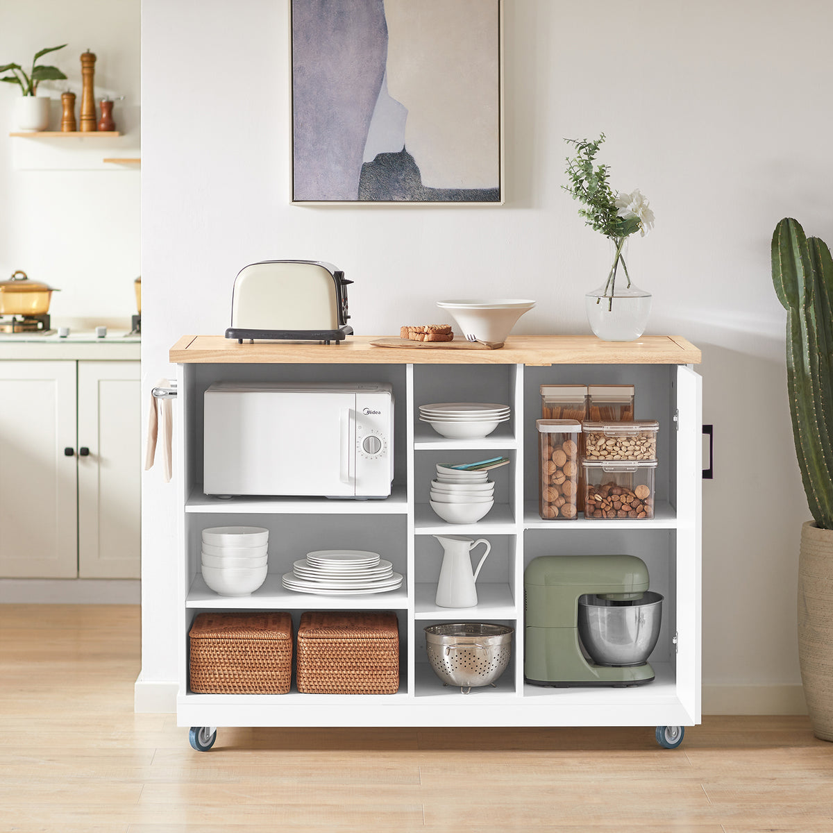 SoBuy FKW105-WN Desserte Roulante Chariot de Cuisine Chariot de Service