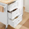 SoBuy FKW106-WN Desserte Roulante Chariot de Cuisine Meuble de Rangement à roulettes Chariot de Service