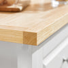 SoBuy Bucătărie CART Insula Trollerie Bucătărie Credenza cu pereți mobile Bucătărie albă-naturală 120x45x92cm FKW106-WW
