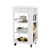 SoBuy FKW12-W Cărucior de bucătărie cu roți, Mobilier de depozitare, Kitchen Trolley Cărucior de bucătărie