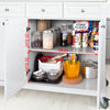 SoBuy FKW33-W Cărucior de Bucătărie XXL pe Roți cu Blat din INOX, 3 Sertare și Sistem de Sortare a Deșeurilor, Sarcină 50 kg – 133x48x95 cm, Alb