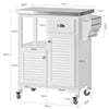 SoBuy FKW37-W Desserte sur roulettes avec Plan de Travail Résistant aux Empreintes
