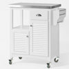 SoBuy FKW37-W Desserte sur roulettes avec Plan de Travail Résistant aux Empreintes