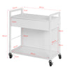 SoBuy FKW50-W Meuble de rangement Multi-usages Chariot de cuisine de service roulant