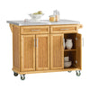 SoBuy FKW69-N Desserte de Cuisine à Roulettes avec Plan Extensible INOX 46→71cm, 2 Tiroirs et Étagères Réglables, Charge 100 kg – 115x46x92 cm, Naturel