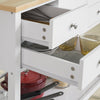 SoBuy FKW80-WN Desserte de Cuisine à roulettes Chariot de Cuisine de Service Table Roulante