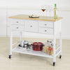 SoBuy FKW80-WN Desserte de Cuisine à roulettes Chariot de Cuisine de Service Table Roulante