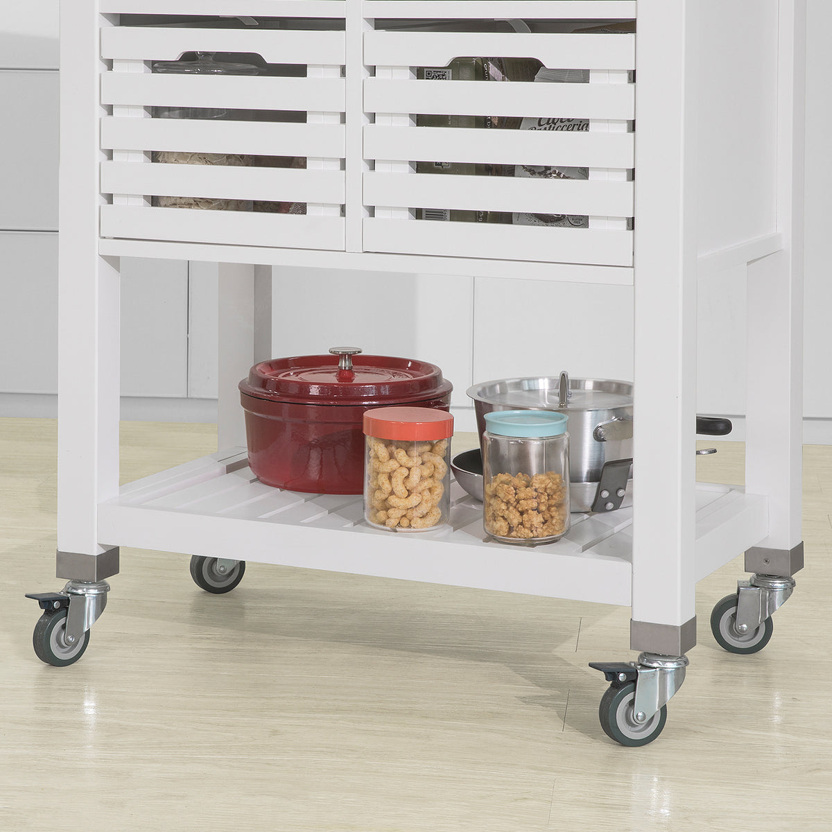 SoBuy FKW83-W Desserte à roulettes Armoire de Rangement Cuisine Desserte de Cuisine