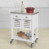 SoBuy FKW83-W Desserte à roulettes Armoire de Rangement Cuisine Desserte de Cuisine