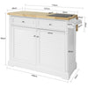 SoBuy Credenza de bucătărie cu roți de peninsulă de bucătărie cu FKW84 -Suprafață de lucru extensibilă