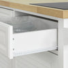 SoBuy Credenza de bucătărie cu roți de peninsulă de bucătărie cu FKW84 -Suprafață de lucru extensibilă