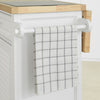 SoBuy Credenza de bucătărie cu roți de peninsulă de bucătărie cu FKW84 -Suprafață de lucru extensibilă