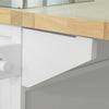 SoBuy Credenza de bucătărie cu roți de peninsulă de bucătărie cu FKW84 -Suprafață de lucru extensibilă