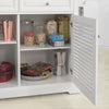 SoBuy Credenza de bucătărie cu roți de peninsulă de bucătărie cu FKW84 -Suprafață de lucru extensibilă