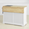 SoBuy Credenza de bucătărie cu roți de peninsulă de bucătărie cu FKW84 -Suprafață de lucru extensibilă