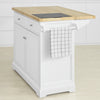 SoBuy Credenza de bucătărie cu roți de peninsulă de bucătărie cu FKW84 -Suprafață de lucru extensibilă