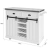 SoBuy Shabby Showcase Kitchen Belief Insula Bucătărie cu roți L116*P46*A95 cm White FKW94-W