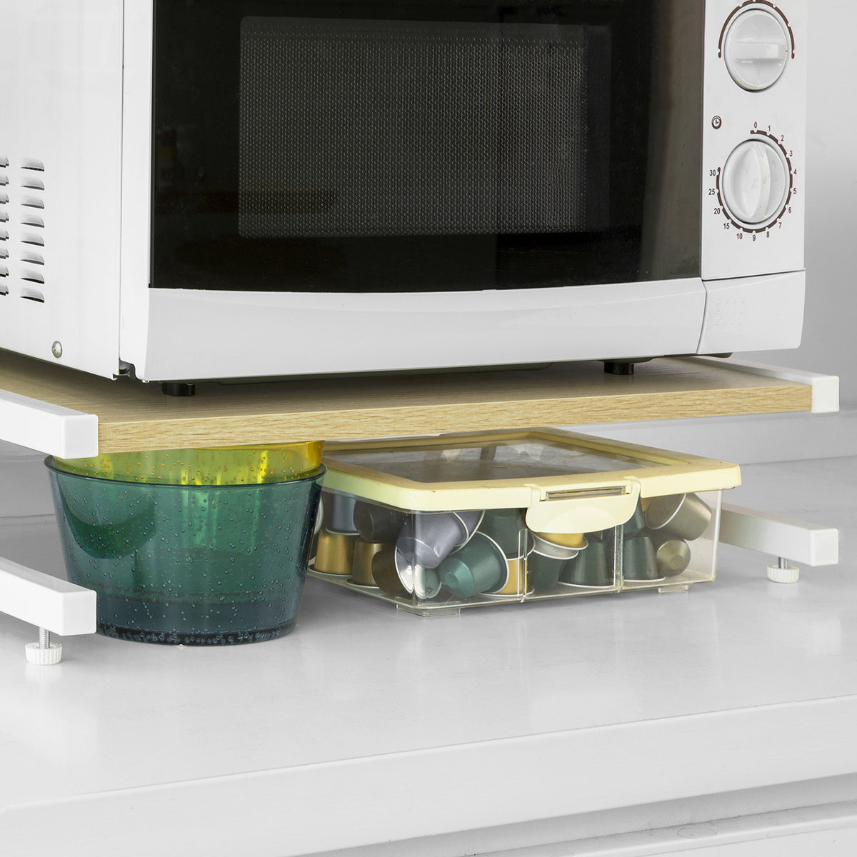 SoBuy FRG092-N Etajeră de bucătărie pentru cuptorul cu microunde Mini-etajeră Cuptor cu microunde